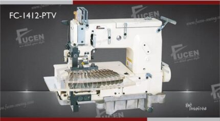 12 Needle Flatbed Double Chain Stitch Machine For Pin Tucking.